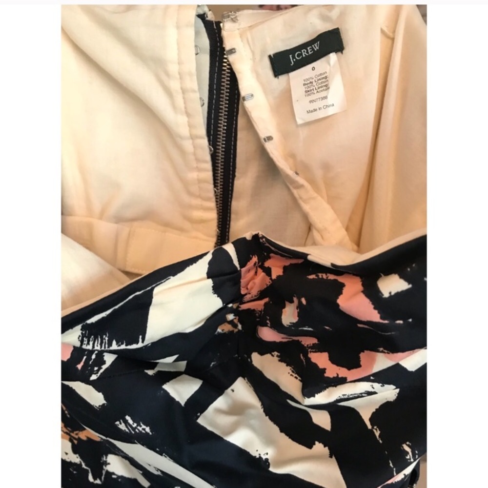 J. Crew Floral strapless Dress 0 - Picture 3 of 6